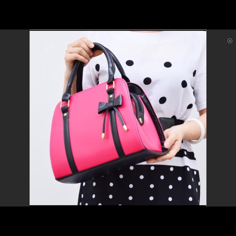 Bow Shoulder Bag - Vegan Leather